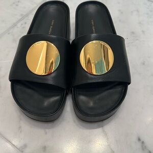 Tory Burch Patos Slides - size 8